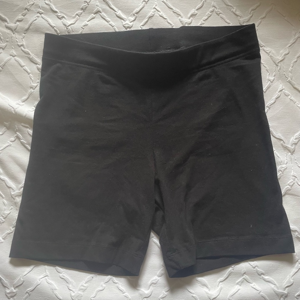 Old Navy Solid Black High-Rise Bike Shorts